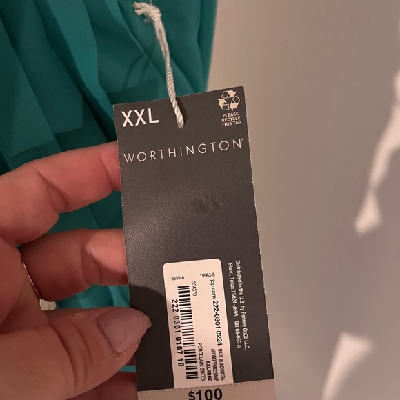 NWT $100 worthington 2XL pleated dress 648 - Picture 5 of 7